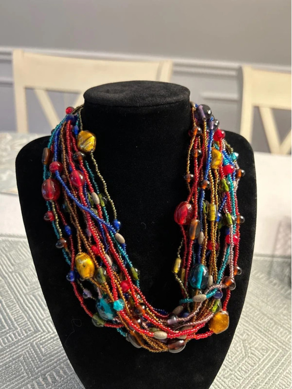 16-strand beaded necklace